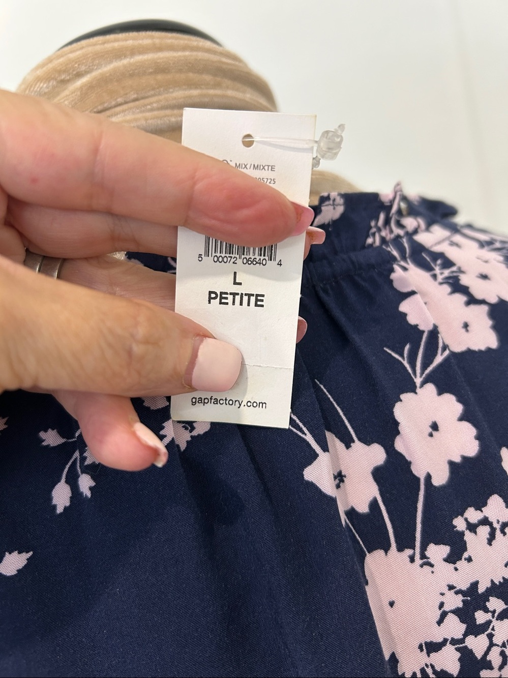 NWT Gap Floral Boho Crossover tie-belt tank dress | Size Large Petite - Picture 9 of 9